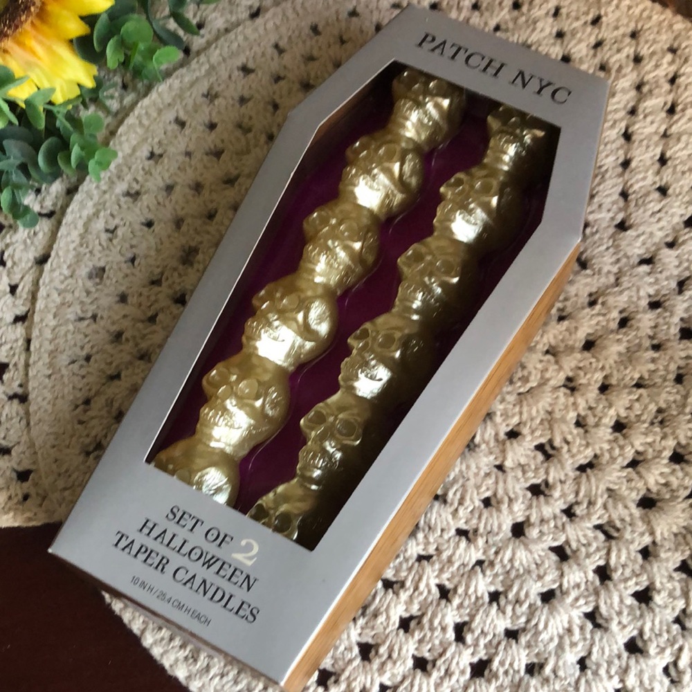 Halloween Skulls Taper Candles